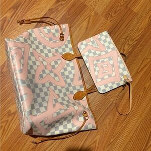 Louis Vuitton Tahitienne Neverfull MM Bag and Pouch